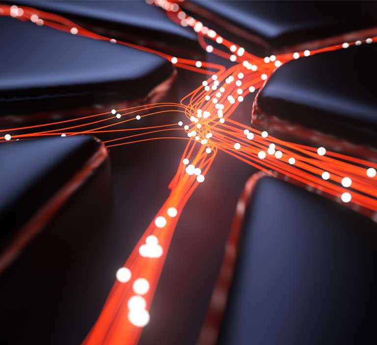 close up network of data close up network of data