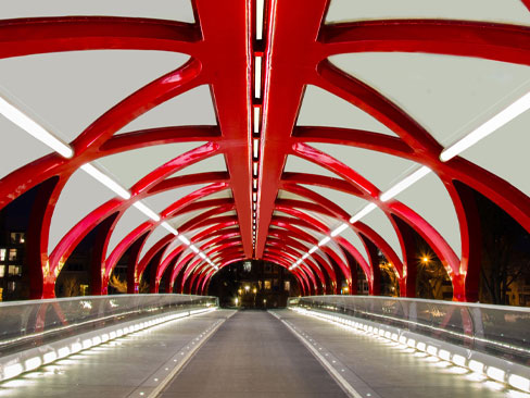 road tunnel with red roof road tunnel with red roof