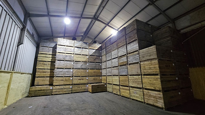 Potato store at Duddo Farm