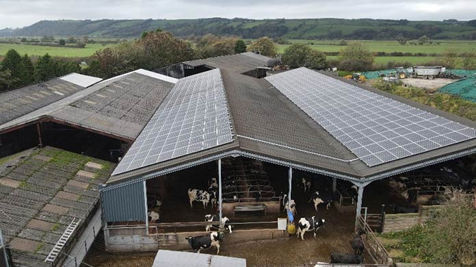 Solar array on shed roofs Solar array on shed roofs