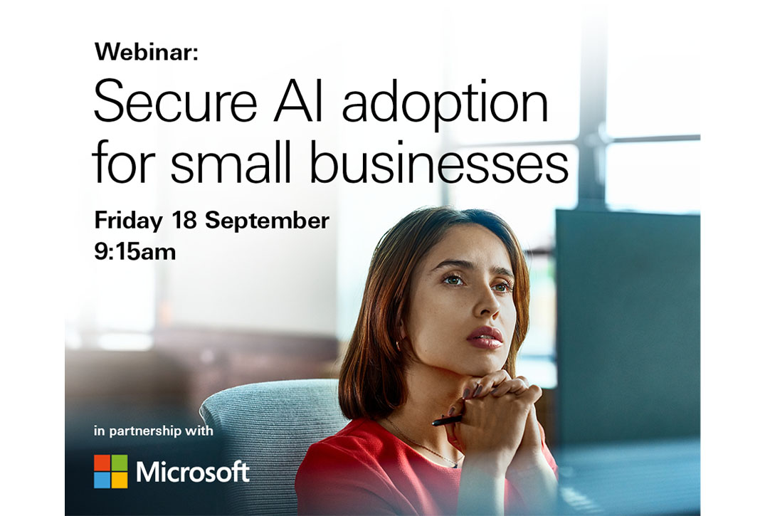 Webinar image | Secure AI adoption for small businesses Webinar image | Secure AI adoption for small businesses