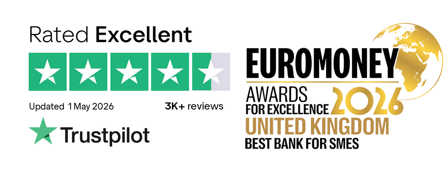 Trust pilot rated excellent and moneynet award winner 2026 for best business current account Trust pilot rated excellent and moneynet award winner 2026 for best business current account